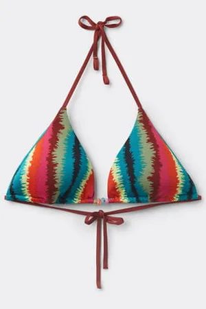 Tezenis Bikini Triangolo Imbottitura Estraibile Vibrant Stripes Donna