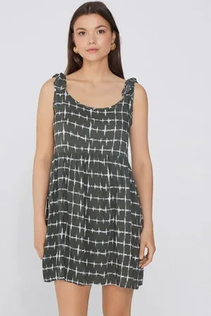 Tezenis Vestito Corto con Nodi Tela Viscosa Donna