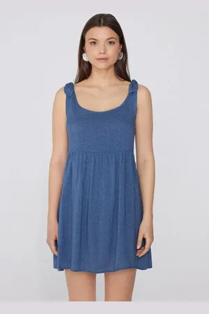 Tezenis Vestito Corto con Nodi Tela Viscosa Donna