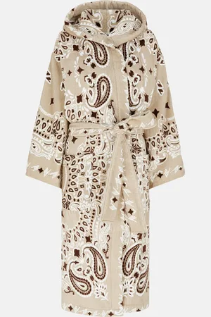 The Attico Brown, beige and bianco bathrobe