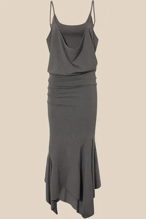 The Attico Dark grigio midi dress