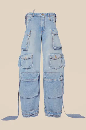 The Attico Sky blu long pants
