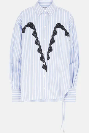 The Attico White and navy blu shirt