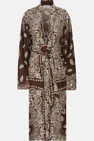 The Attico Brown, beige and bianco caftan