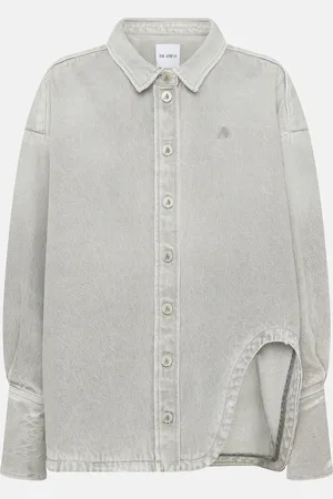 The Attico Short coat vintage grigio