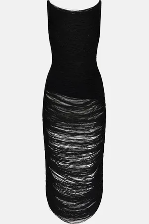 The Attico Nero midi dress