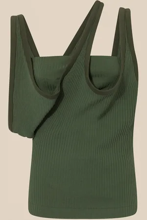 The Attico Ivy verde top