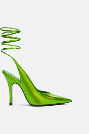 The Attico Slingback "Venus" hollographic verde