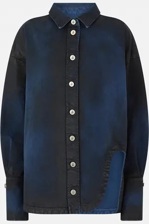 The Attico Navy and pirate nero short coat