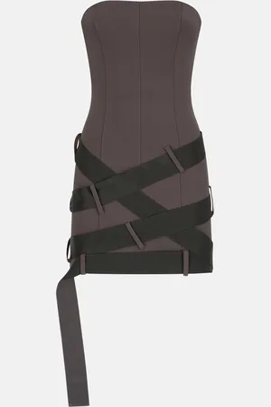 The Attico Dark marrone mini dress