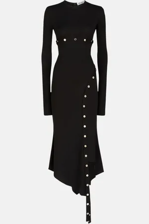 The Attico Nero midi dress