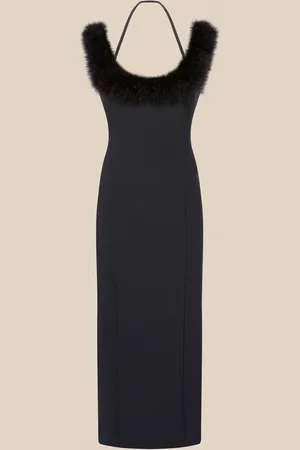 The Attico Nero midi dress