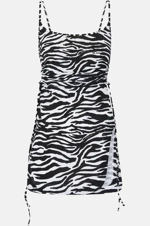 The Attico White and nero mini dress