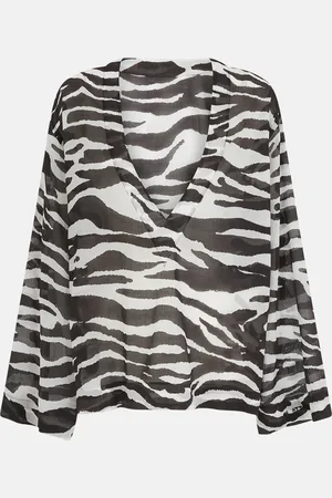 The Attico White and nero blouse