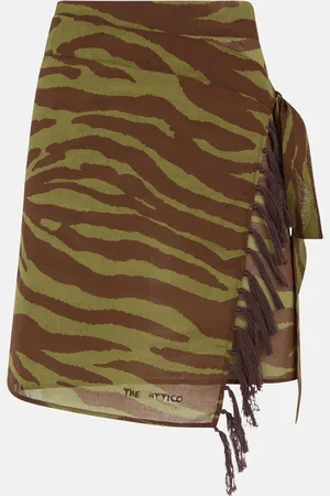The Attico Dark verde and dark marrone pareo