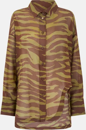 The Attico Dark verde and dark marrone shirt