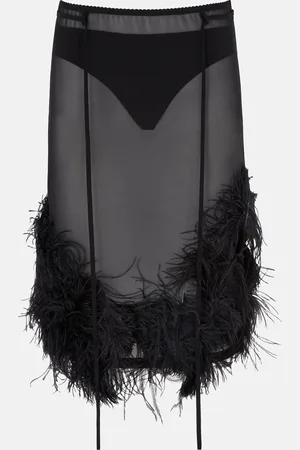 The Attico Midi skirt nero