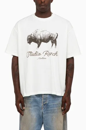 1989 STUDIO T-shirt Studio Ranch Big Buffalo bianca