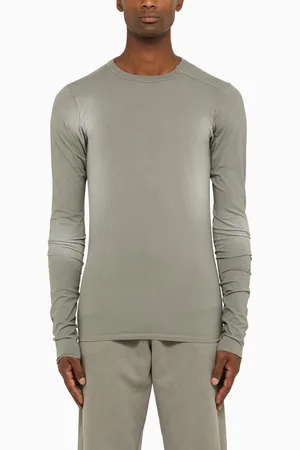 Entire Studios T-shirt girocollo grigia effetto slavato