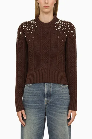 Golden Goose Maglia girocollo sassafras in lana con strass