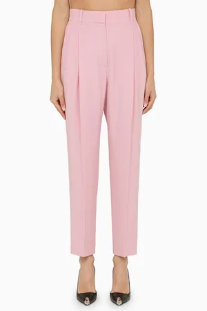 Alexander McQueen Pantalone regolare con pincess rosa