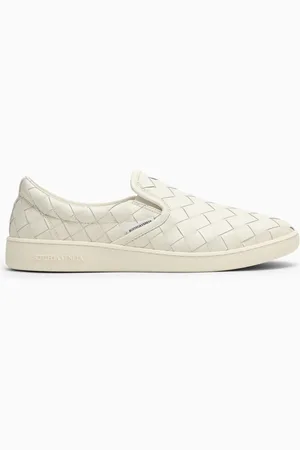 Bottega Veneta Sneaker slip on Sawyer bianca in Intrecciato