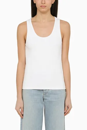 Bottega Veneta Top canotta bianca