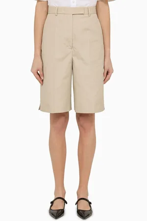 Thom Browne Bermuda a vita alta color kaki