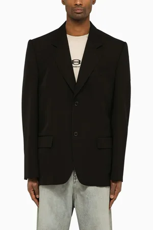Balenciaga Giacca monopetto nera in lana
