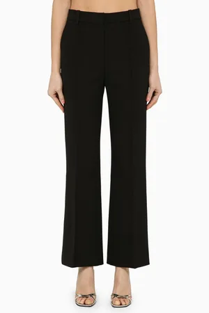 Victoria Beckham Pantalone classico nero in misto lana