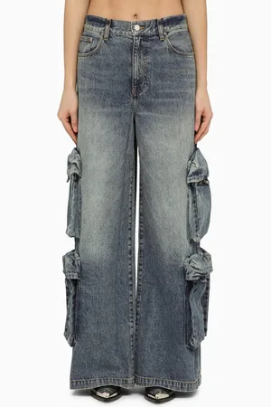 AMIRI Jeans baggy cargo blu in denim