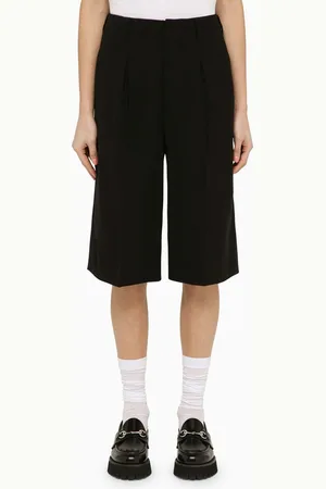 Ami Bermuda nero in misto lana