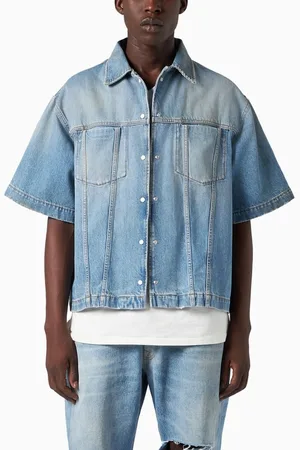 1989 STUDIO Camicia boxy a maniche corte in denim