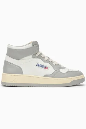 Autry Sneaker Medalist Mid in pelle bianca/grigia