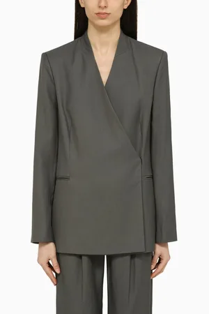 Loulou Studio Blazer monopetto Sandyato grigio in viscosa