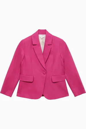 Chloé Giacca monopetto rosa in lino e cotone