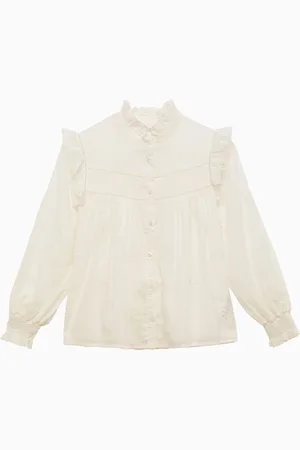 Chloé Camicia bianca in cotone con ricami