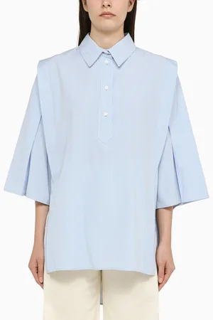 MARGAUX LONNBERG Camicia Lola a righe azzurra in cotone