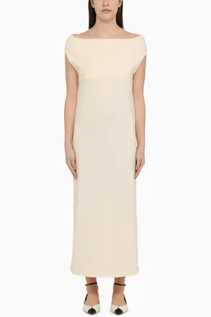 Loulou Studio Abito midi Martial avorio in cotone