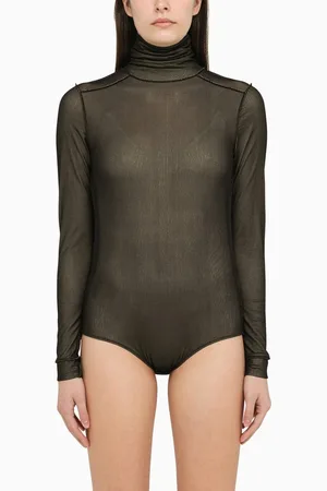 Maison Margiela Body nero in jersey di viscosa