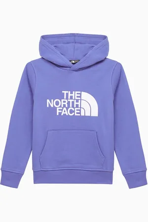 The North Face Felpa con cappuccio blu in cotone con logo