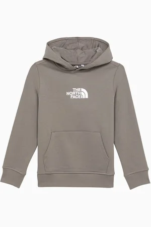 The North Face Felpa con cappuccio grigia in cotone con logo