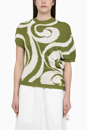 DRIES VAN NOTEN Maglia in cotone con intarsio
