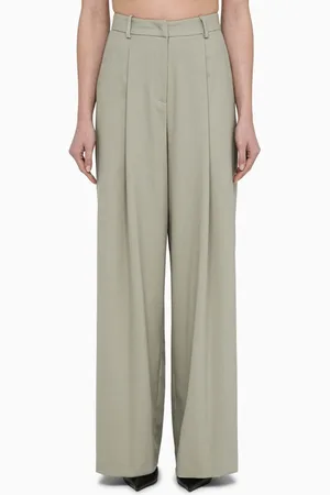 FEDERICA TOSI Pantalone ampio salvia in misto lana