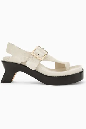 Loewe Ease heel slide avorio in pelle scamosciata