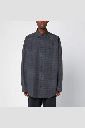 Balenciaga Camicia Outerwear nera in popeline di cotone