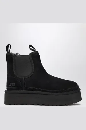 UGG Stivali Chelsea con plateau nero