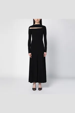 Victoria Beckham Abito nero in viscosa con cut-out
