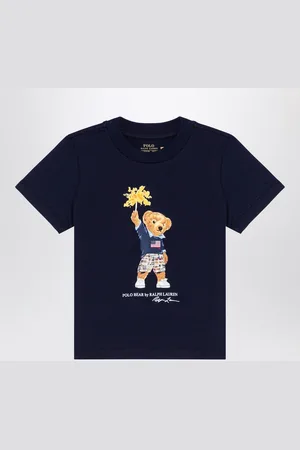 Ralph Lauren T-shirt blu navy in cotone con stampa