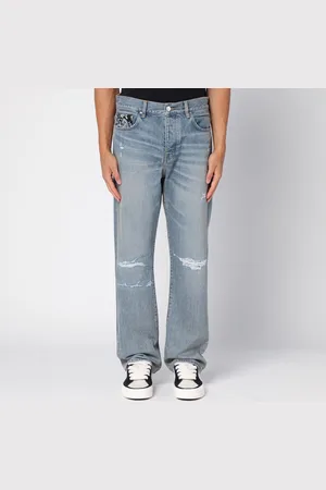 AMIRI Jeans dritto con strappi Antique Indigo